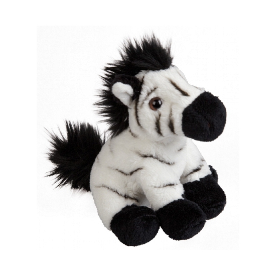 Zebra speelgoed knuffel 15 cm -