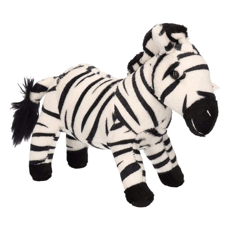 Pluche zebra knuffel 18 cm -