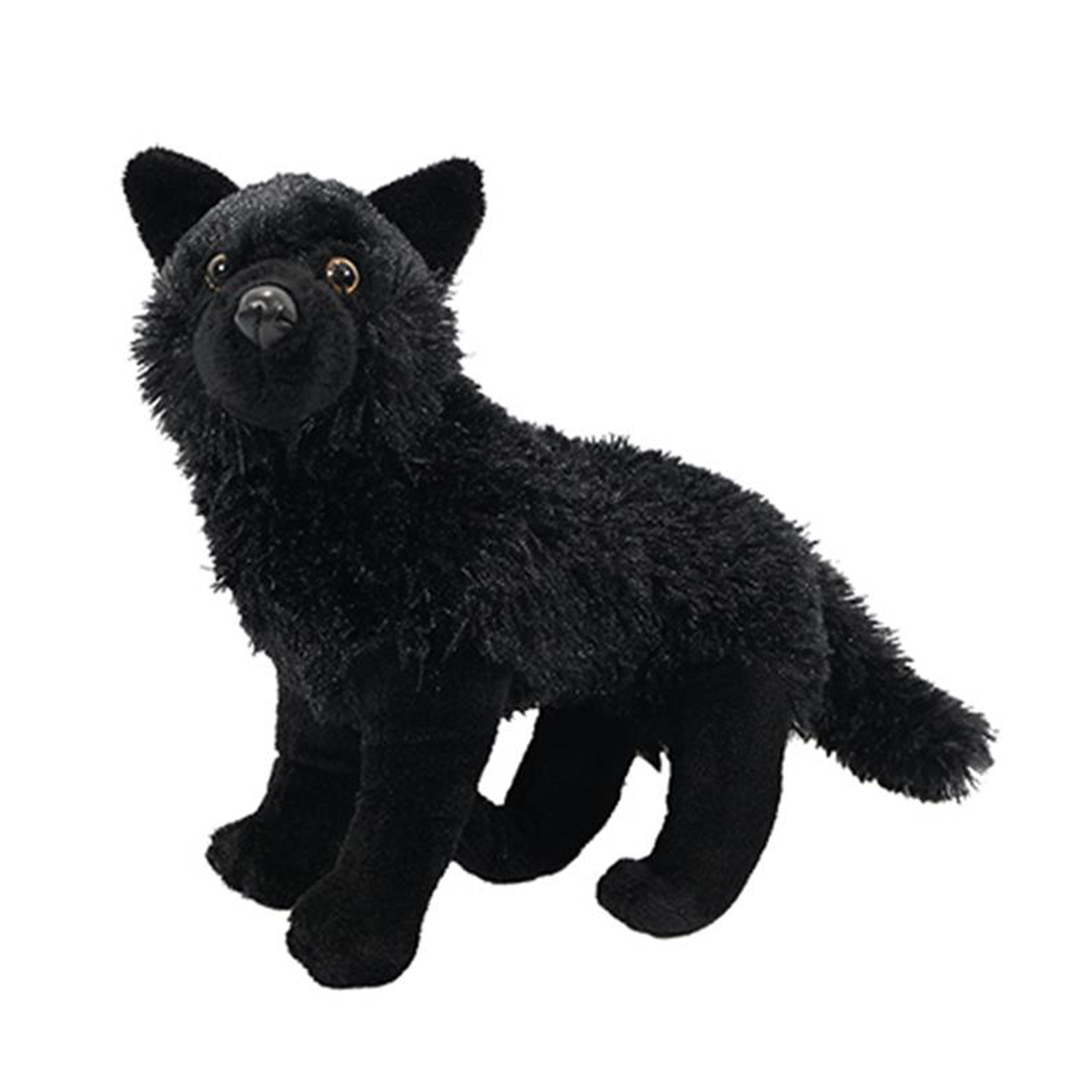 PIA Soft Toys Pia Toysknuffeldier Wolf - zachte pluche stof - zwart - kwaliteit knuffels - 30 cm -