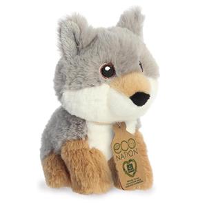 Aurora Pluche dieren knuffels wolf van 13 cm -