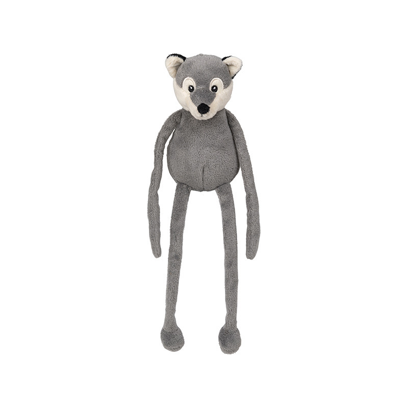 Nature Planet pluche dieren knuffel Wolf - grijs - 33 cm - Knuffeldieren speelgoed -
