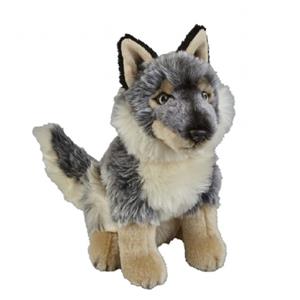 Ravensden Grijze wolf/wolven knuffel 28 cm knuffeldieren -