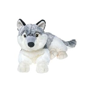 Nature Planet Pluche grijze Wolf knuffel van cm -