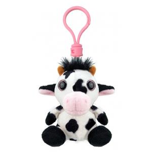 Wild Planet Pluche koeien sleutelhanger 9 cm -