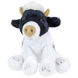 Suki Gifts Pluche knuffel dieren zittende koe 15 cm -