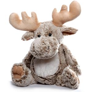 pluche eland rendier knuffeldier - grijs - zittend - 26 cm -