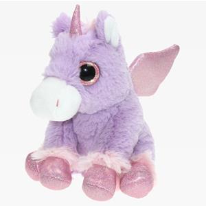 Cornelissen Pluche knuffel dieren Unicorn/eenhoorn paars van 20 cm -