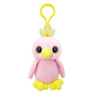 Pluche papegaai sleutelhanger 9 cm -