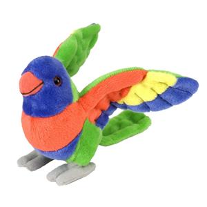 Wild Republic Pluche lori papegaaien vogel knuffel 25 x 20 x 10 cm -