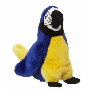 Nature Planet Pluche papegaai knuffel blauw 26 cm -