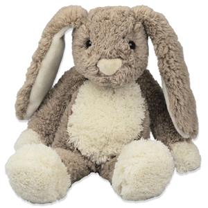 pluche konijn/haas knuffeldier - bruin - zittend - 17 cm -