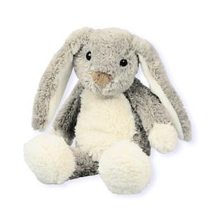 pluche konijn/haas knuffeldier - grijs - zittend - 17 cm -