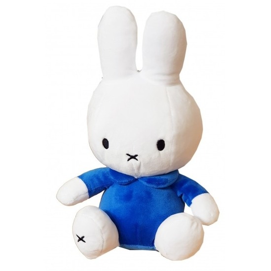 Nijntje Pluche wit/blauwe  knuffel 25 cm baby speelgoed -