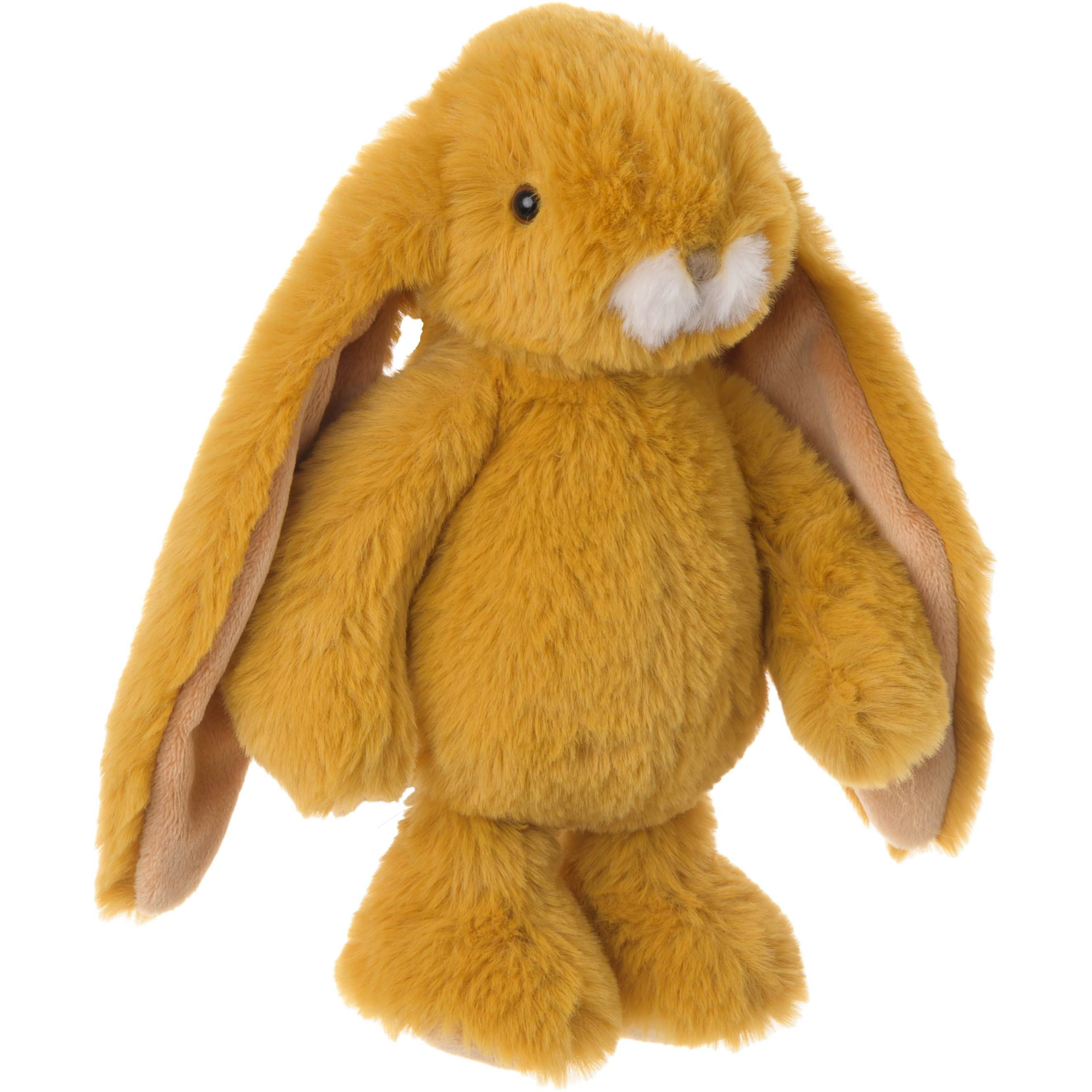 Bukowski pluche konijn knuffeldier - dark okergeel - staand - 22 cm - luxe knuffels -