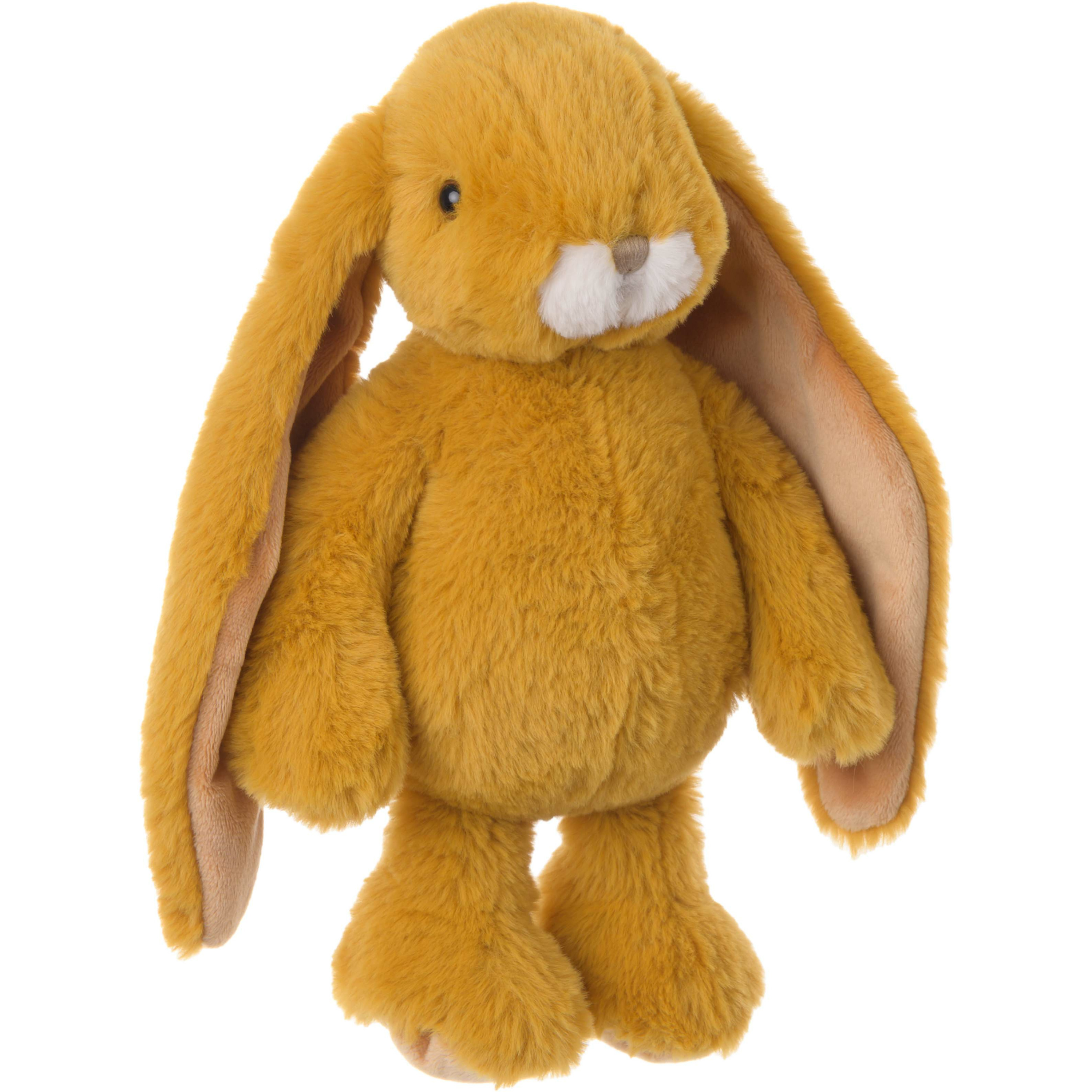 Bukowski pluche konijn knuffeldier - dark okergeel - staand - 30 cm - luxe knuffels -
