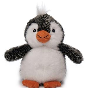 pluche pinguin knuffeldier - grijs/wit - staand - 13 cm -