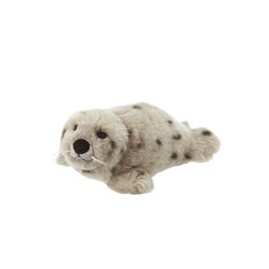 Pluche kleine grijze zeehond knuffel van 15 cm -