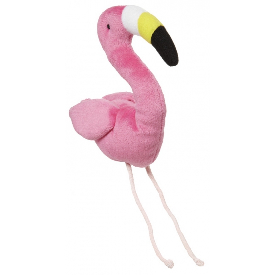 Pluche flamingo knuffeltje 10 cm -
