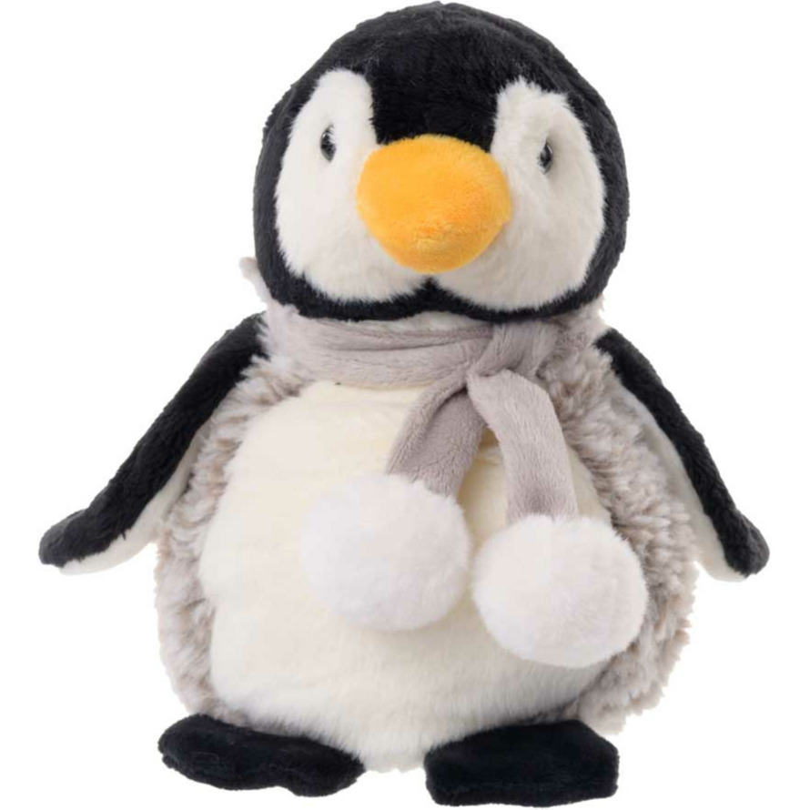 Bukowski pluche pinguin knuffeldier - grijs/wit - staand - 25 cm -