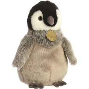 Aurora Miyoni Pluche knuffeldier Pinguin kuiken - grijs - 23 cm - Artic thema -