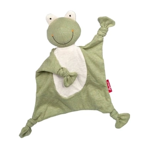 Sigikid Snuffeldoek kikker Yellow groen