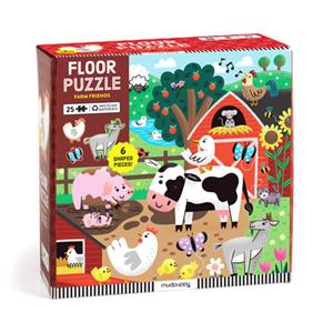 Mudpuppy Farm Friends 25 Piece Floor Puzzle With Shaped Pieces -   (ISBN: 9780735378636)