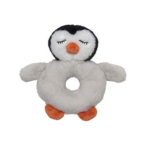 Nature Planet Dieren knuffel baby rammelaar pinguin 10 x 15 cm -