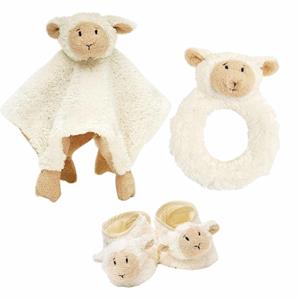 Happy Horse Baby cadeau setje rammelaar, slofjes en tuttel doekje van Lammy het lammetje -