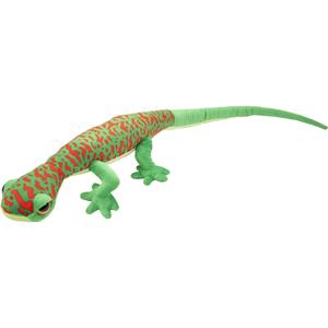 Nature Planet Knuffeldier Gekko Hagedis - zachte pluche stof - premium kwaliteit knuffels - groen/rood - 112 cm -