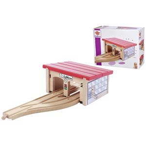 Simba Toys Eichhorn 100006502 - Lokschuppen für Holz-Schienenbahn, 6-teilig