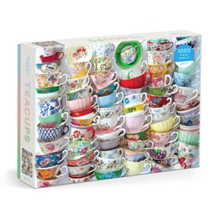 Galison Teacups 1000 Piece Puzzle -   (ISBN: 9780735380592)