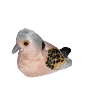 Wild Republic Pluche dieren knuffels tortelduif vogel van 13 cm -