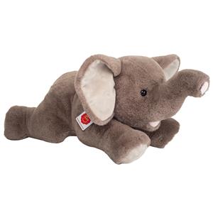 Hermann Teddy Knuffeldier Olifant - zachte pluche stof - premium kwaliteit knuffels - grijs - 55 cm -