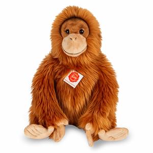 Hermann Teddy Knuffeldier Orang Utan aap - zachte pluche stof - premium kwaliteit knuffels - lichtbruin - cm -