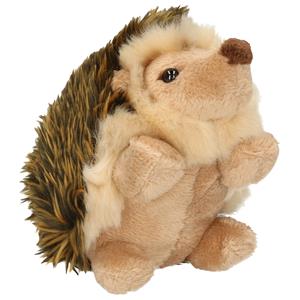 Knuffeldier Egel - zachte pluche stof - bruin - 12 cm - dieren speelgoed -
