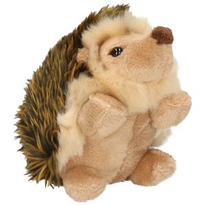 Uni Toys Knuffeldier Egel - zachte pluche stof - bruin - 12 cm - dieren speelgoed -