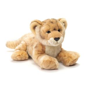 Hermann Teddy Knuffeldier Leeuwin - zachte pluche stof - premium kwaliteit knuffels - lichtbruin - 32 cm -