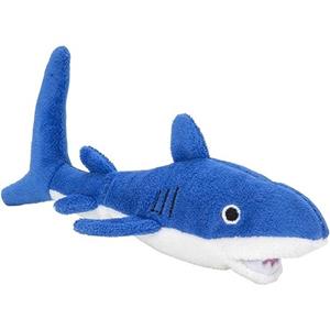 Pluche blauwe haai knuffel 13 cm baby speelgoed -
