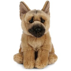 Living Nature Pluche Duitse Herder honden knuffel 20 cm speelgoed -