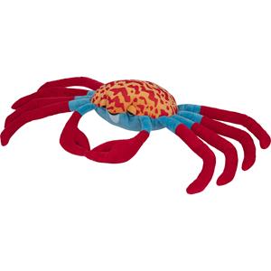 Nature Planet Knuffeldier Krab - zachte pluche stof - premium kwaliteit knuffels - rood/blauw - 65 cm -