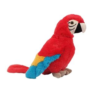 PIA Soft Toys Knuffeldier Papegaai - zachte pluche stof - premium kwaliteit knuffels - rood - 24 cm -