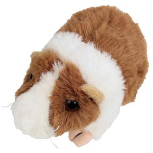 pluche cavia knuffeldier - lichtbruin/wit - staand - 15 cm -