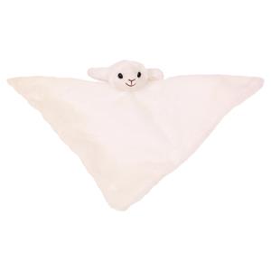 Knuffeldier Schaap - zachte pluche stof - tuttel/knuffeldoekje - wit - 45 cm -
