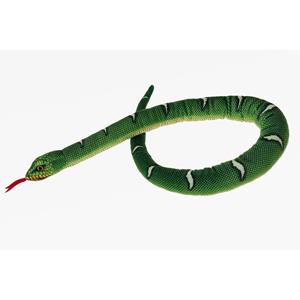 Cornelissen Knuffeldier Python slang - zachte pluche stof - premium kwaliteit knuffels - groen - 100 cm -