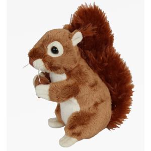 Knuffeldier Eekhoorn - zachte pluche stof - premium kwaliteit knuffels - rood - 16 cm -
