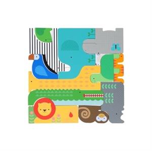 Petit Collage Wooden Puzzle + Play: Shaped Safari Animals -   (ISBN: 9781797232041)