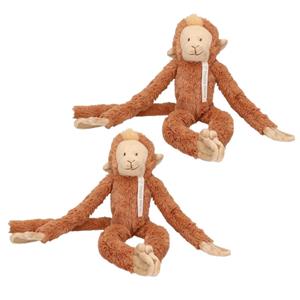 Merkloos 2x stuks happy Horse knuffel aapje bruin 45 cm -