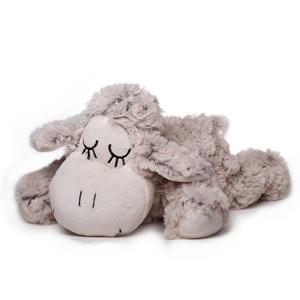 Inware pluche lammetje/schaap knuffeldier - creme - liggend - 30 cm - zeer wollig -