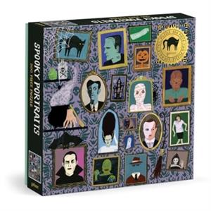 Anne Bentley, Galison Spooky Portraits 500 Piece Foil Puzzle -   (ISBN: 9780735382732)