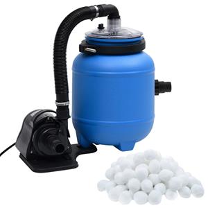 Zwembadfilterpomp 4 m³/u zwart en blauw